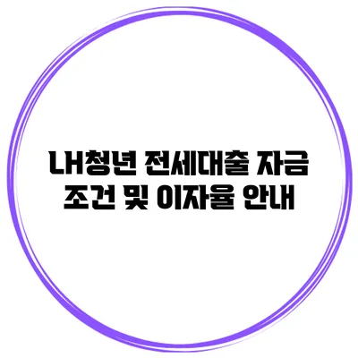 LH청년 전세대출 자금 조건 및 이자율 안내